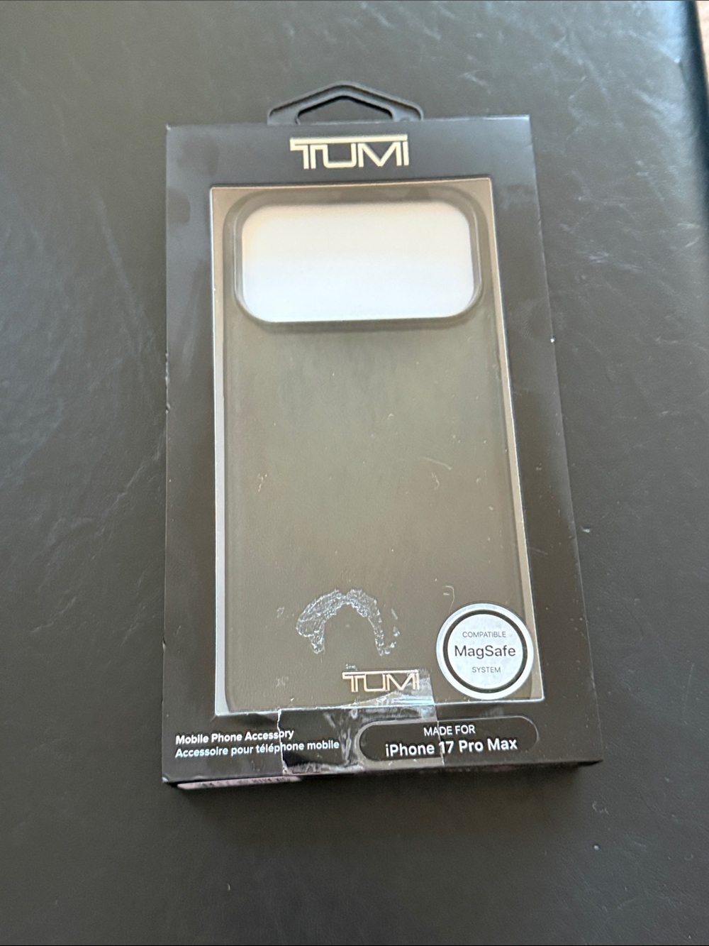 Tumi black phone case for IPhone 17 Pro Max. NIB